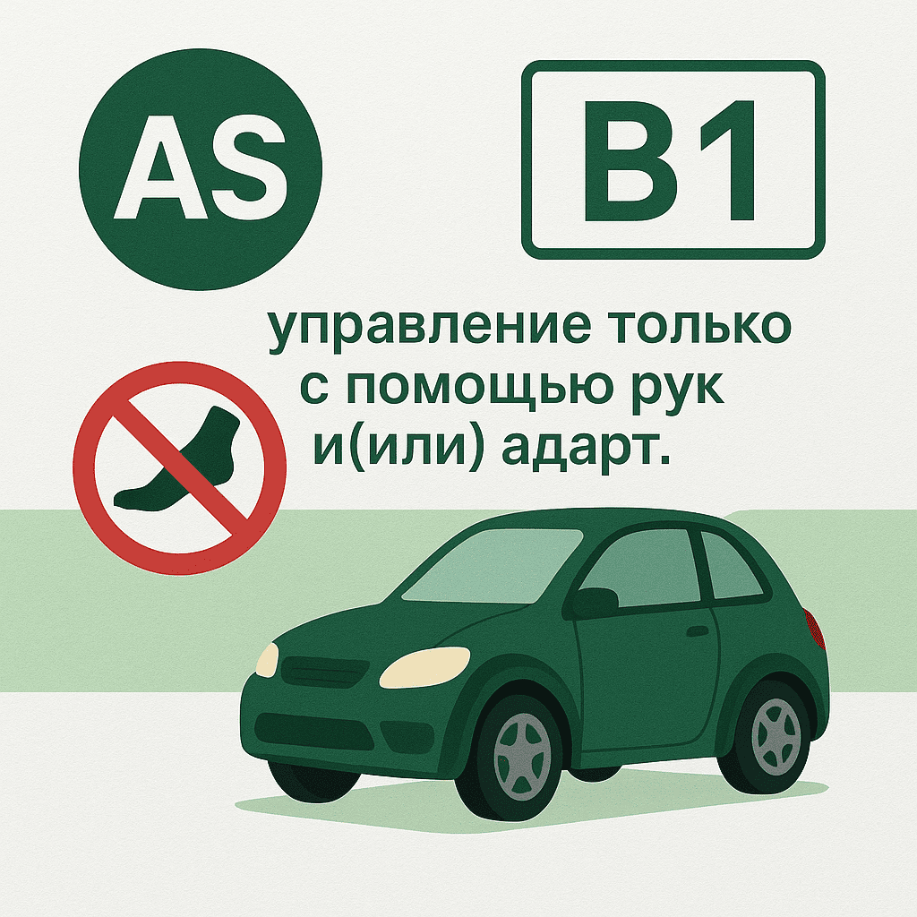 Что означает отметка AS в водительском удостоверении напротив категории B1